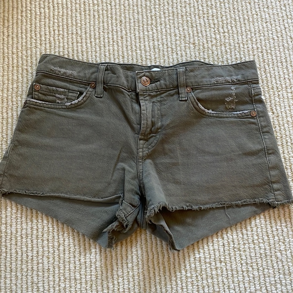 7 for all Mankind, Green, Shorts, size 25